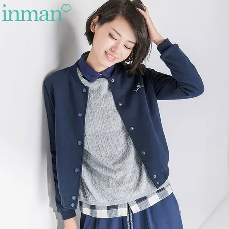 茵曼旗舰店特价清仓女装2023新款女士薄款外套棒球服小个子春秋图片