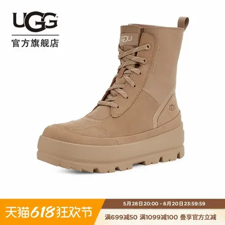 UGG秋季男女同款舒适系带圆头轮胎厚底时尚马丁靴休闲短靴1143833图片