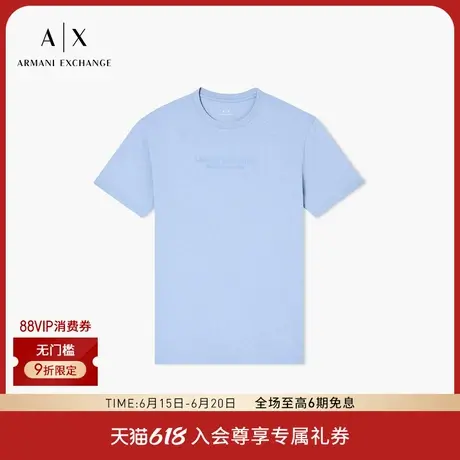 ARMANI EXCHANGE/阿玛尼2025夏季新款男士全棉圆领正肩短袖T恤商品大图