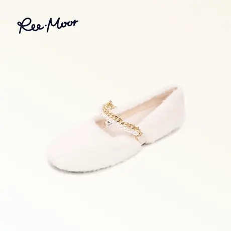 REEMOOR毛毛鞋2023春秋新款加厚保暖防滑小香风ins时尚百搭女棉鞋商品大图