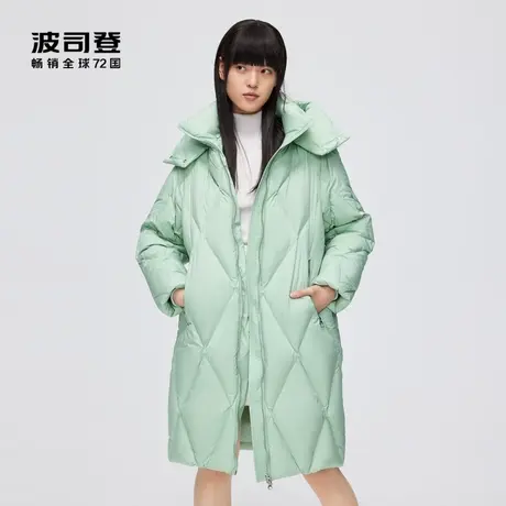 【直播秒杀】波司登奥莱女中长款可拆卸纯色羽绒服冬装外套商品大图