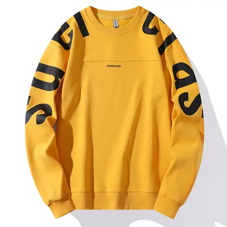 卫衣男秋季套头宽松休闲青少年外套男士潮牌印花字母长袖t恤男装商品大图