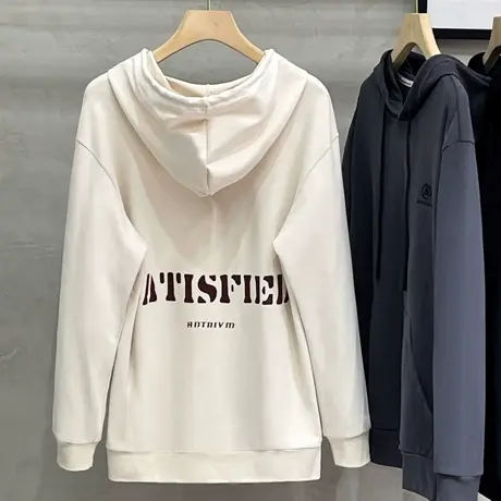 重磅纯棉连帽卫衣男春秋季外套外穿帽衫韩版潮流宽松运动ins学生商品大图