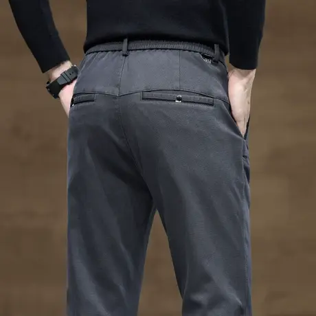 2024新款男士男装秋冬季修身直筒休闲裤子春秋款商务西装西裤男款商品大图