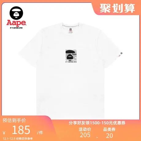 Aape男装春夏迷彩猿颜字母撞色印花潮流短袖T恤0732XXG商品大图