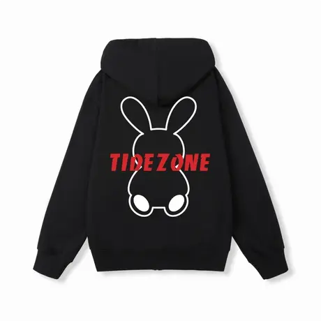 Ohlyah美式复古卫衣外套女秋冬款2022新款拉链开衫连帽上衣冬季图片