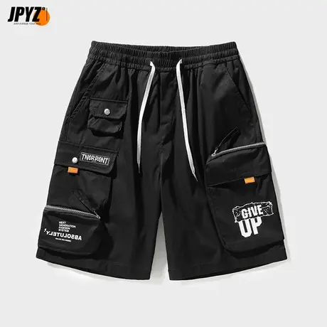 多口袋工装裤痞帅青少年五分裤子潮牌男士休闲裤短裤男夏季2022新商品大图