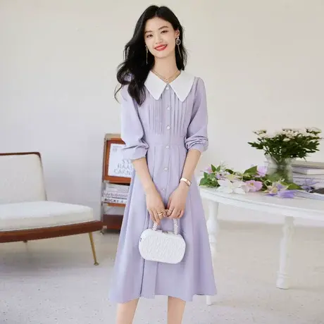 时尚气质淑女长袖连衣裙商品大图