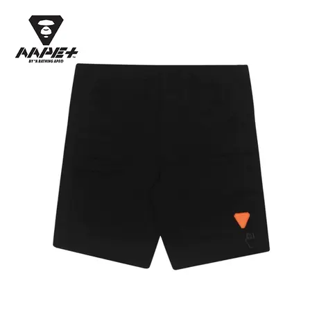 AAPE+运动男装春夏字母印花多口袋自附腰带休闲短裤6768XXG图片