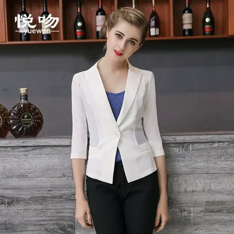 chic小西装外套女薄款网纱上衣2023新款OL职业西服短款西装外套夏图片