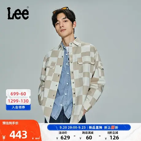 Lee商场同款23新品舒适版棋盘格多色男长袖衬衫LMT004496200图片