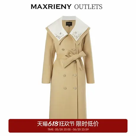 【奥莱】MAXRIENY风衣外套女装秋季高端时尚过膝显瘦大衣图片