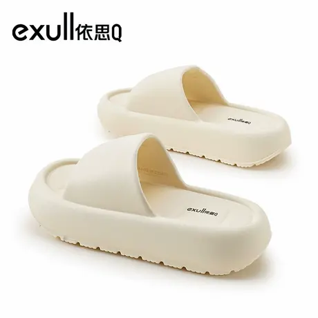 exull/依思Q厚底拖鞋女新款外穿防滑防臭凉拖女居家增高软底凉鞋图片