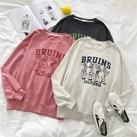 ulzzang卫衣女春秋薄款宽松韩版学生洋气减龄情侣装上衣外套ins潮商品大图