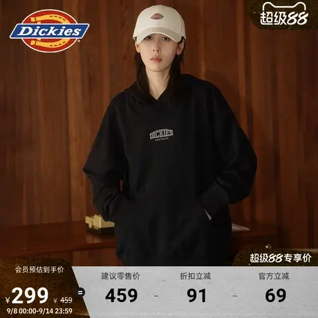 Dickies25秋冬新款字母刺绣logo毛圈布内里连帽卫衣 男商品大图