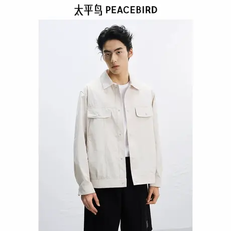 【太平鸟自在轻锋衣】太平鸟男装夹克25夏工装胸袋 B1BCF2208商品大图