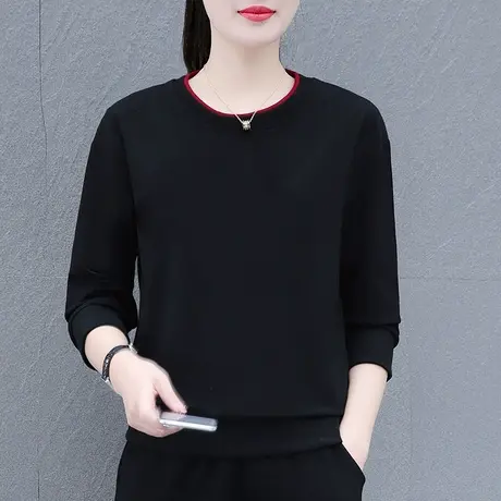 恋上17号圆领卫衣女秋季2023新款爆款中老年妈妈时尚减龄春秋上衣商品大图