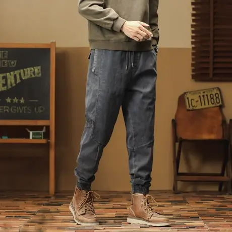 美式潮流男款裤子秋冬季男裤百搭水洗工装裤男士百搭舒适休闲裤商品大图