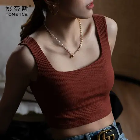 美背背心女夏季短款打底上衣吊带设计感小众外穿潮网红内搭爆款图片