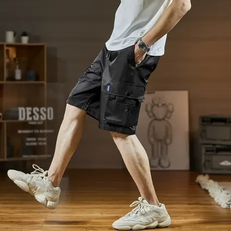 唐狮春季新款休闲短裤男透气工装潮酷百搭五分裤运动中短裤商品大图