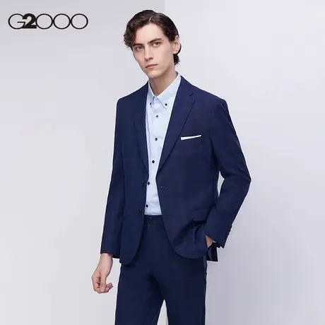 【直播专享】G2000男装经典复古格纹直筒裤垂感西服西裤男商品大图