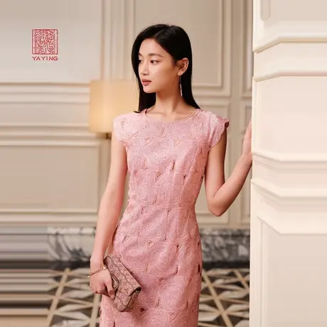 EP雅莹高端系列 国风改良旗袍礼服复古连衣裙 春夏商场同款4618A图片