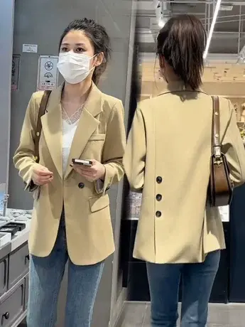 小西装外套新款高级感气质女装2023春秋韩版今年流行休闲春季西服图片