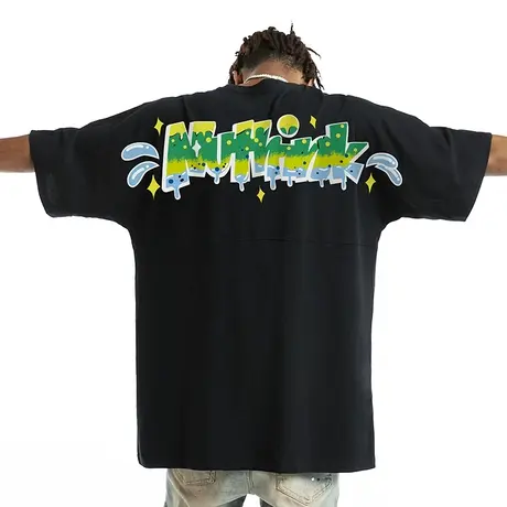 Nuthink加肥加大美式街头字母短袖男潮牌潮流t恤宽松大码半袖夏季商品大图