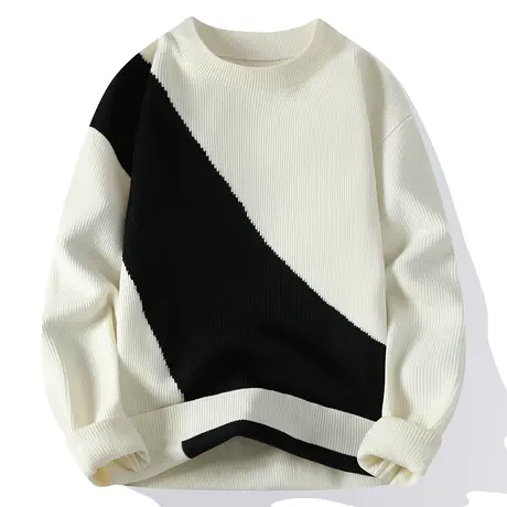 半高领毛衣男秋冬季新款潮牌加厚针织衫青少年保暖时尚线衣打底衫商品大图