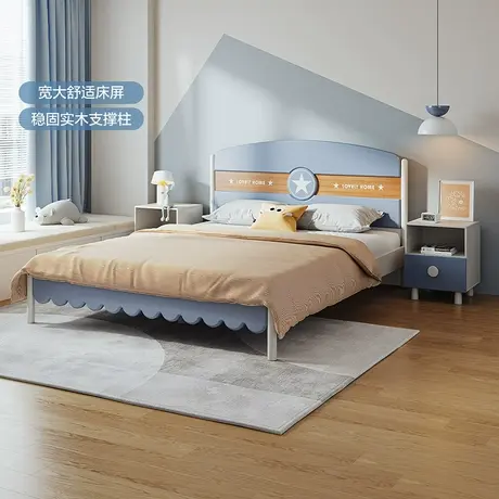 【门店】全友家居儿童床青少年现代清新小户型卧室板式床121368商品大图