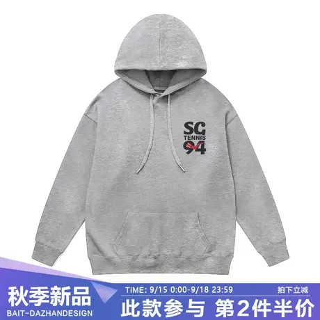 秋冬字母印花连帽卫衣宽松版型运动风ins潮牌落肩男女情侣款上衣商品大图