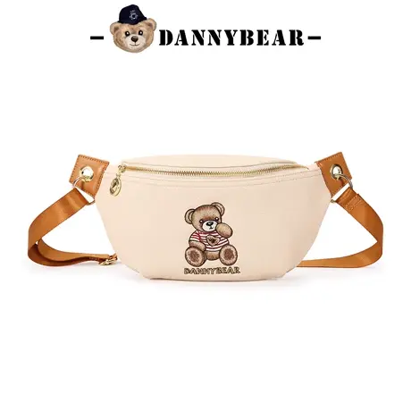 丹尼熊斜挎包胸包男女包休闲小众刺绣小熊挎包腰包DKB1826023商品大图