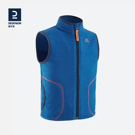 迪卡侬儿童旗舰店摇粒绒马甲运动外套男女童春秋新款保暖背心KIDC图片