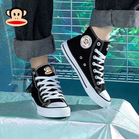 大嘴猴夏款透气高帮帆布鞋女2023夏季新款休闲板鞋布鞋球鞋子女款商品大图
