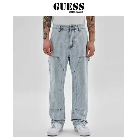 GUESSOriginals新款情侣款工装风多口袋牛仔裤-M3GG80D4ZW0图片
