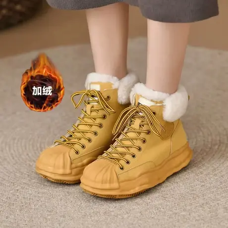 吐火罗2022秋冬新款马丁靴时尚短靴溶解厚底短靴运动贝壳头休闲鞋商品大图