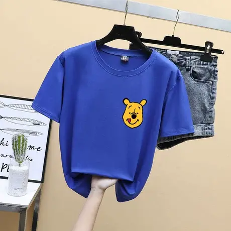 纯棉短袖女t恤装宽松黑色韩版洋气早春夏季2023年新款ins潮上衣服图片