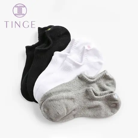 TINGE短袜运动女船袜情侣浅口隐形防掉跟袜子男士棉质春秋薄款图片