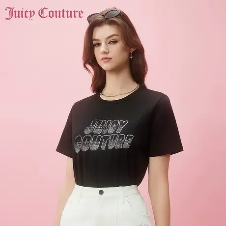 Juicy Couture橘滋春夏新款T恤短袖针织圆领T恤欧美休闲百搭女商品大图