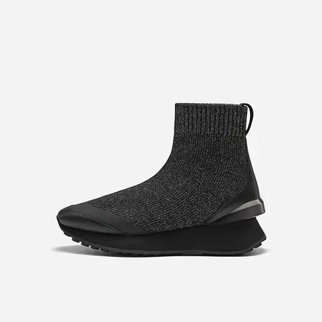 Nine West/玖熙2023年秋冬新款袜靴女运动休闲弹力中靴厚底短筒靴图片