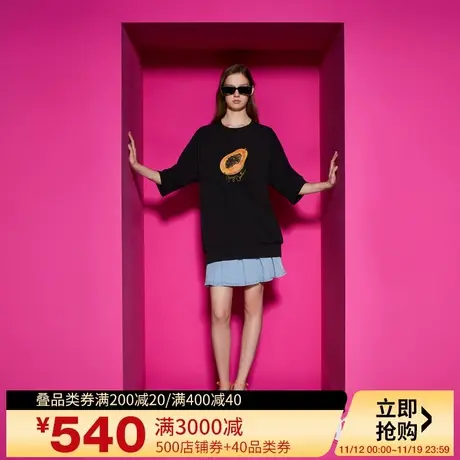 Juicy Couture橘滋23新款水果系印花珠绣廓版女T恤商品大图