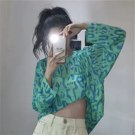 气质别致网纱蕾丝雪纺衫长袖防晒衣夏季薄款高端小衫时尚洋气上衣图片