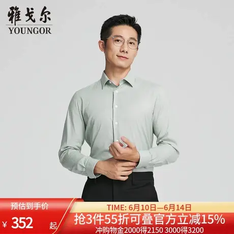 【商场同款】雅戈尔男士长袖衬衫春秋新款官方商务休闲免烫衬衫男商品大图