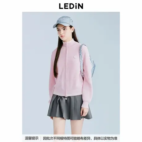 【商场同款】乐町小立领运动开衫2025春季新款针织外套C2EDF1521*图片