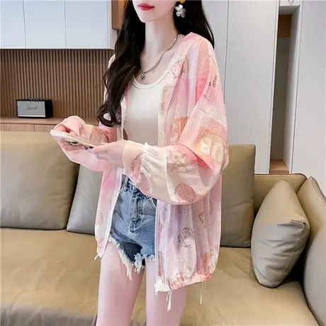 户外骑车透气防晒衣女夏季宽松大码女装冰丝薄款小个子开衫外套潮商品大图