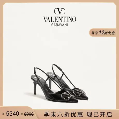 [季末优惠]华伦天奴VALENTINO女士 VLOGO SIGNATURE 鳗鱼皮高跟鞋图片