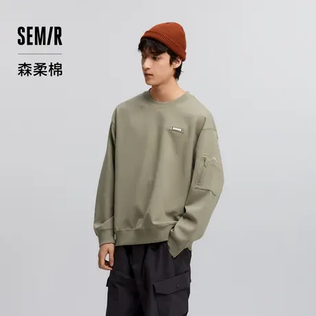 森柔棉|森马卫衣男春季oversize情侣装户外风上衣时尚百搭中性XY商品大图