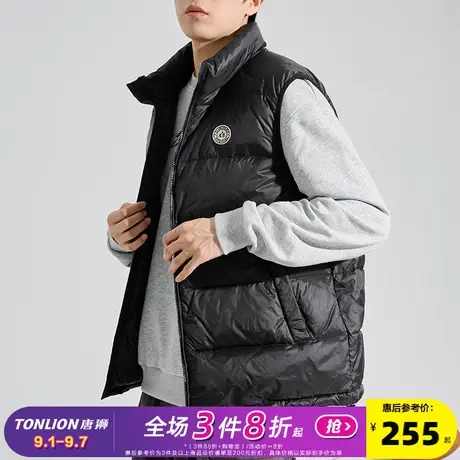 唐狮2024秋冬冬季新款保暖马甲男羽绒背心百搭前胸小标羽绒背心商品大图