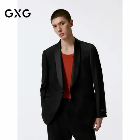 GXG男装 含羊毛商务休闲西装男士正装 24年秋G24X133003商品大图