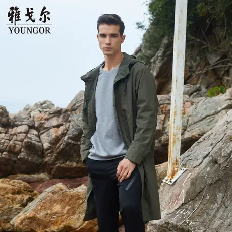 雅戈尔奥莱 男装中长款单风衣商务出差男装长款风衣外套男商品大图